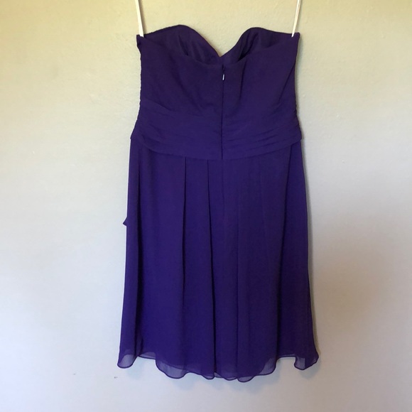 ❗️SALE ❗️ Purple Chiffon Bridesmaid Mini Dress - Picture 6 of 10